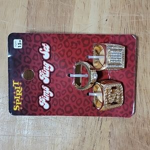 Spirit Ring Set Dollar Sign Bling 3 Costume